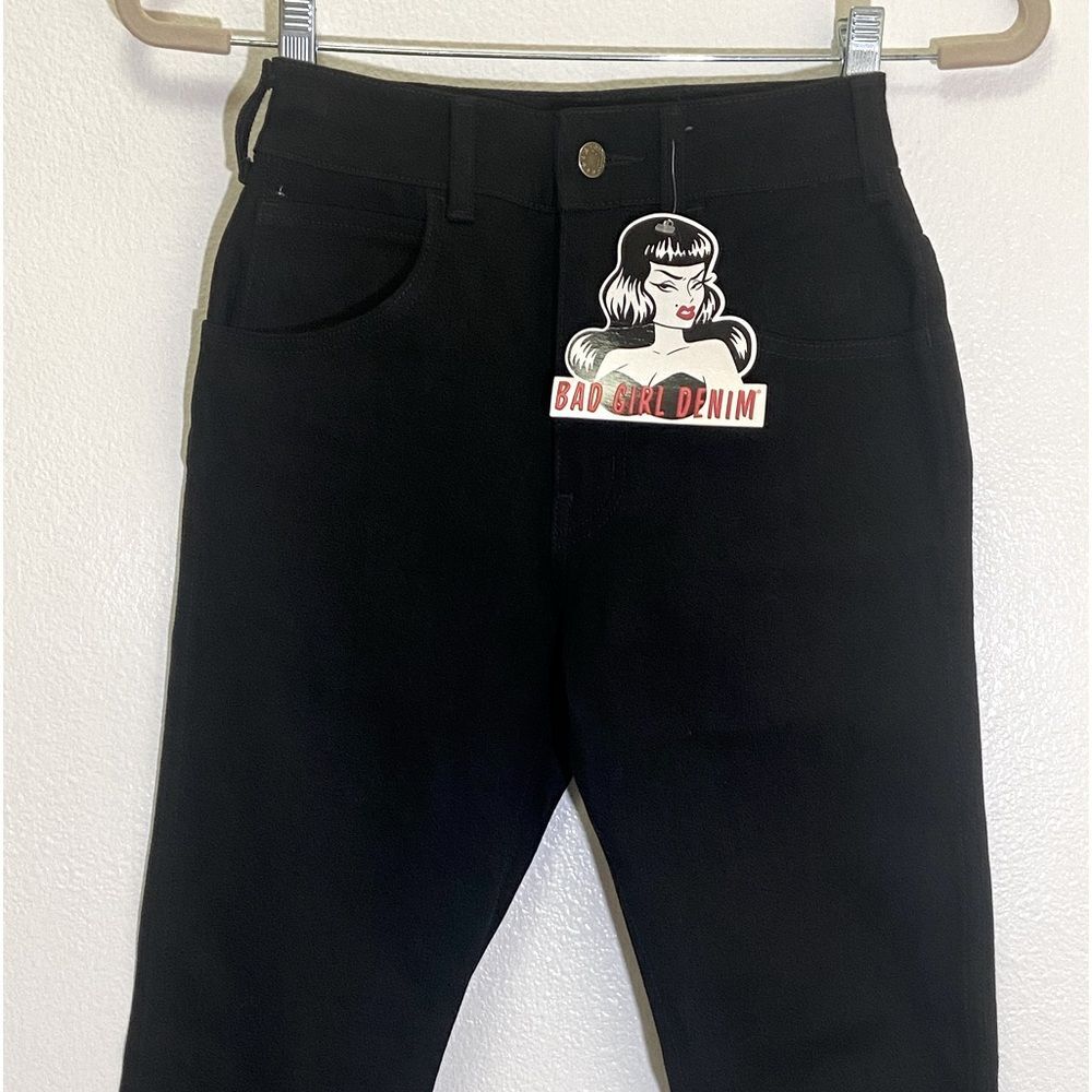High Waisted Raven Black Jeans - size 24-25 Petite Cut - Picture 9 of 10